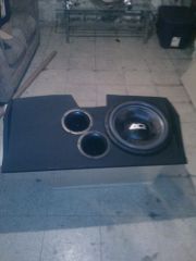 2001 camaro custom 15 inch box 4.4 cubic foot box tuned to 35 hz with 2 4 inch aero ports with a audioque hdc 3 a 15